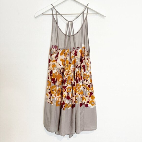 Free People Intimately Voile Floral Strappy Mini Tank Slip Dress Summer Small - Picture 9 of 9